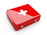 emergency preparedness info represented by red emergency kit box