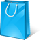 online shopping info represented by a shopping bag