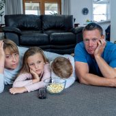 Family bored while sheltering in place