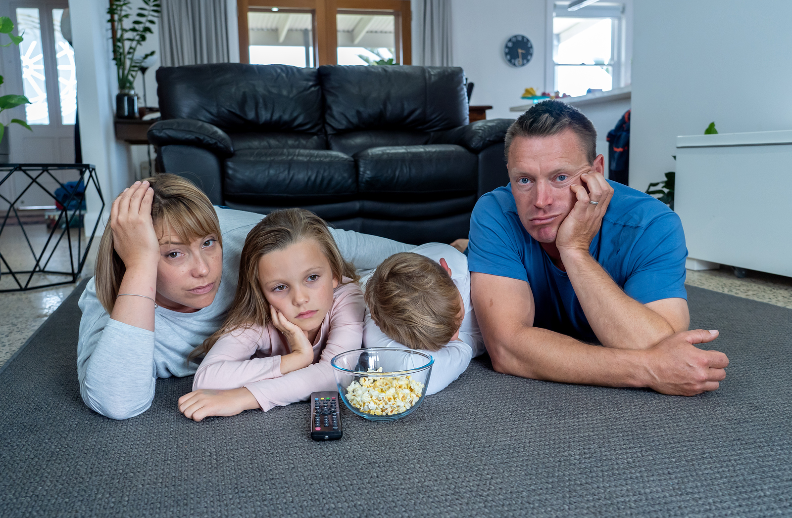 Family bored while sheltering in place