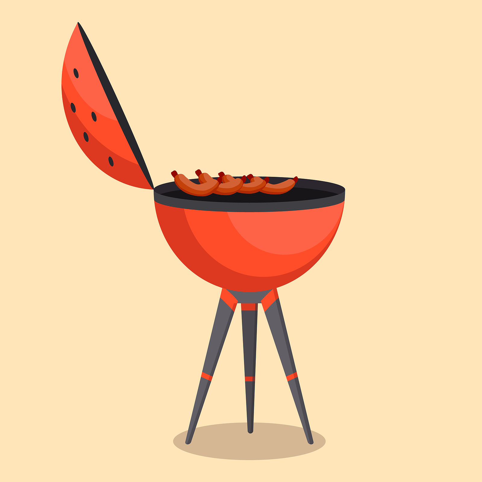 a charcoal barbecue grill