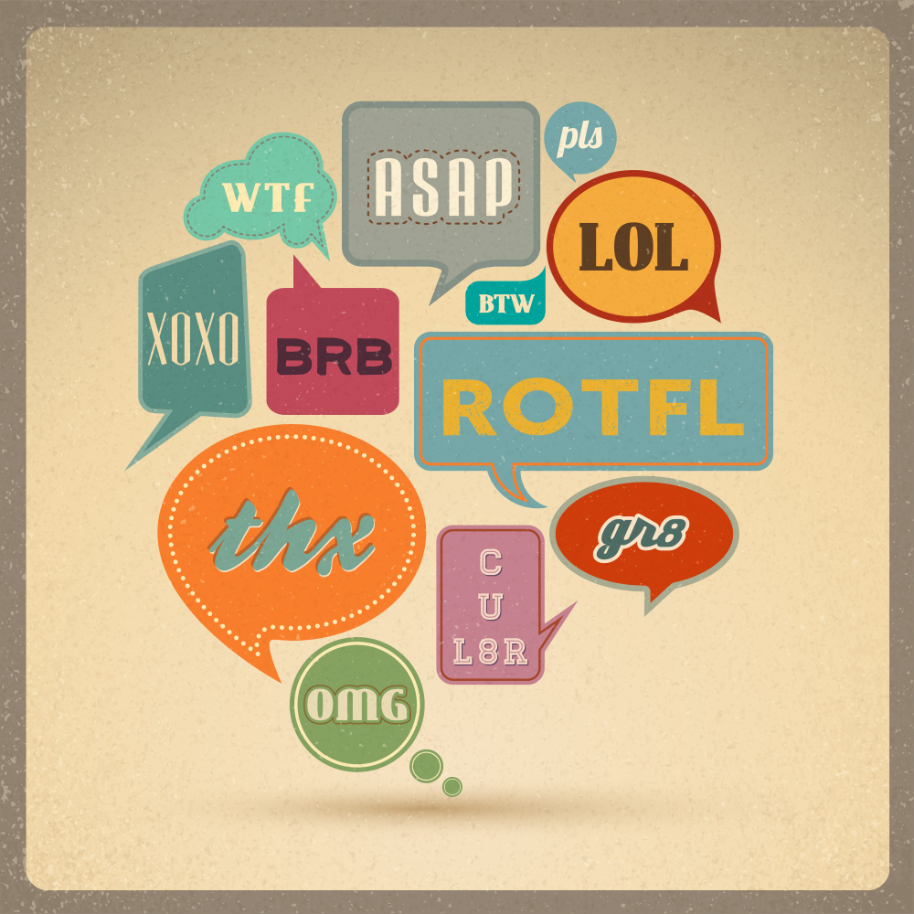 image of texting acronyms & abbreviations