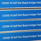 Photo, boxes of Covid at home tests